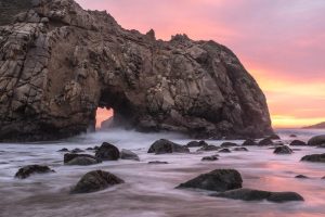 Mor Kum Ülkesi: Pfeiffer Plajı, Big Sur, CA