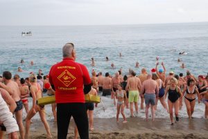 Argelès-sur-mer'deki geleneksel Yeni Yıl hamamından önce D-3