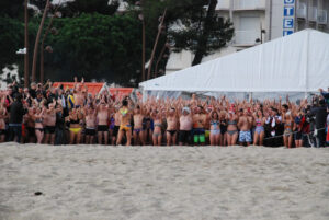 Argelès-sur-mer'deki geleneksel Yeni Yıl hamamından önce D-3