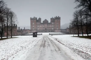 Kışın Drumlanrig Kalesi - Thornhill
