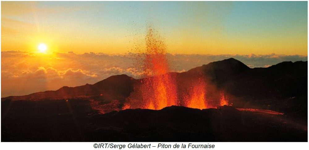 Réunion, yoğun volkanik
