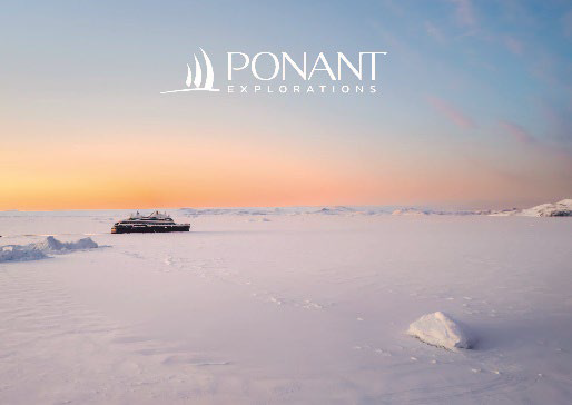 Vitrinler: PONANT EXPLORATIONS renklerinde seyahat acenteleri