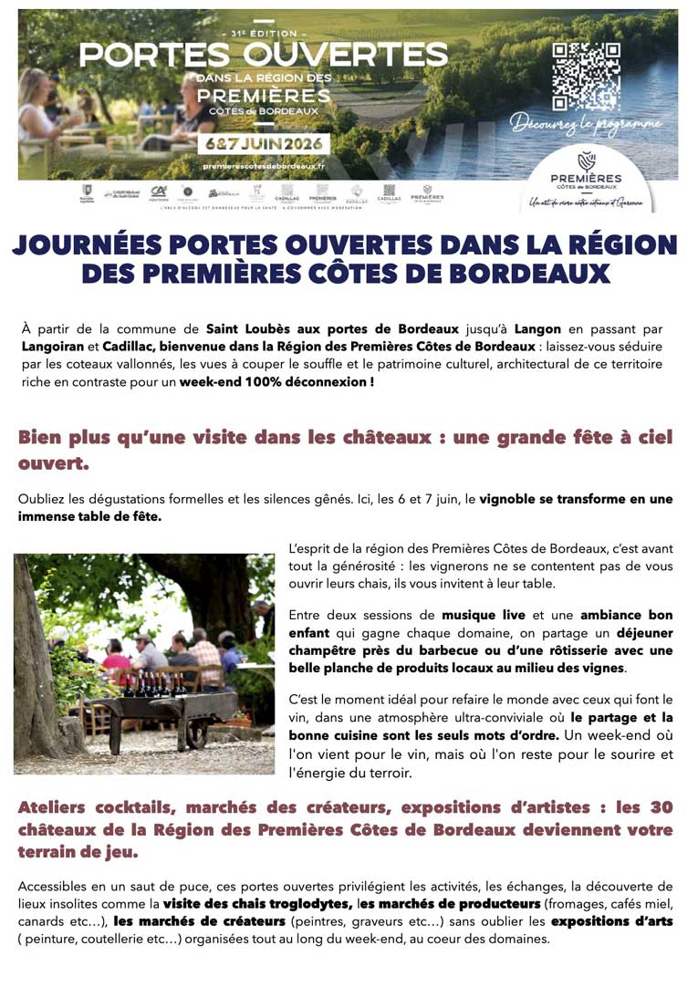 Premieres Côtes de Bordeaux: Kutlama ve paylaşma imzasıyla 31. baskı